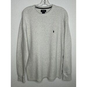 Polo Ralph Lauren Sweater Mens XL Waffle Knit Crewneck Thermal Pullover Pony